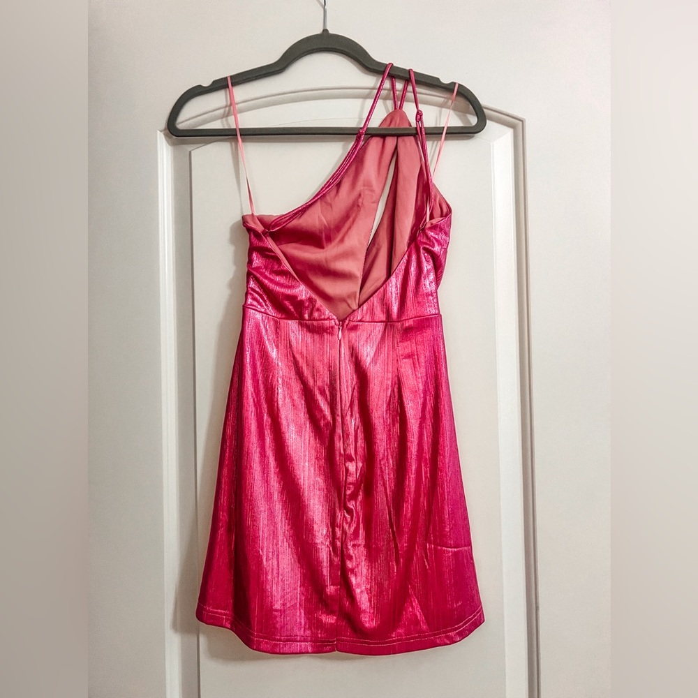 Revolve - Shimmer Pink Party/Club Dress - Open Back - Size S - Picture 4 of 7